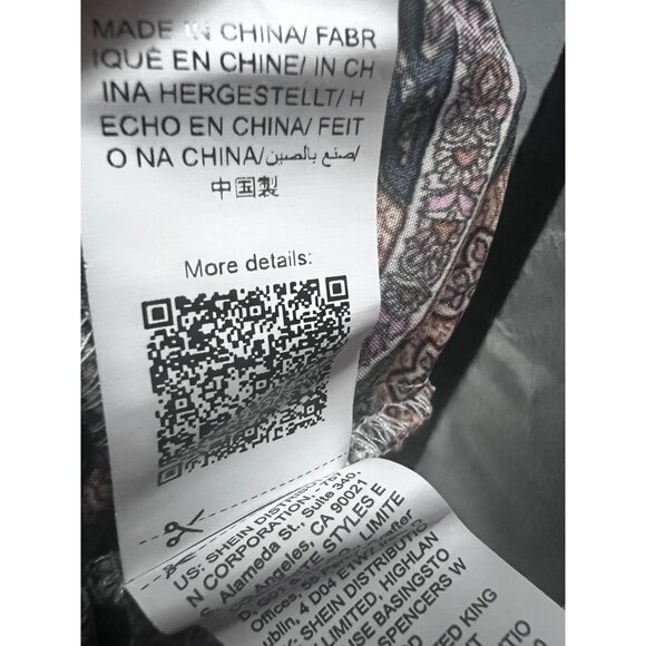 SHEIN VCAY Loose Summer Boho Romper Spaghetti Adjustable Straps XS Sz 2 New - Picture 9 of 9